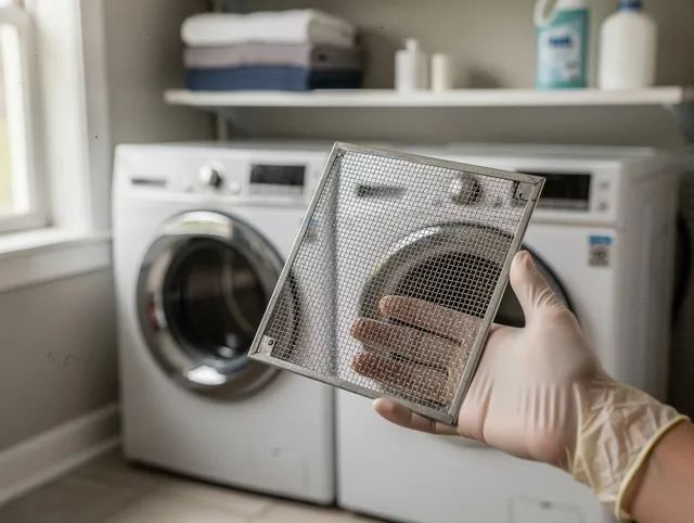 Cornelius Dryer Vent Cleaning specialist performing detailed lint trap cleaning service in Cornelius