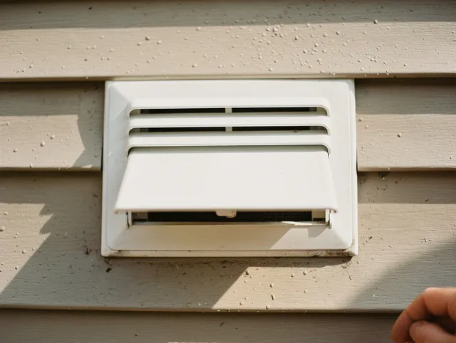 Cornelius Dryer Vent Cleaning technician performing professional exhaust vent cleaning at a residential property in Cornelius